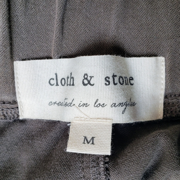 Cloth & Stone Olive Green Tencell Pocket Utility Joggers Drawstring Waist Size M - Picture 8 of 10